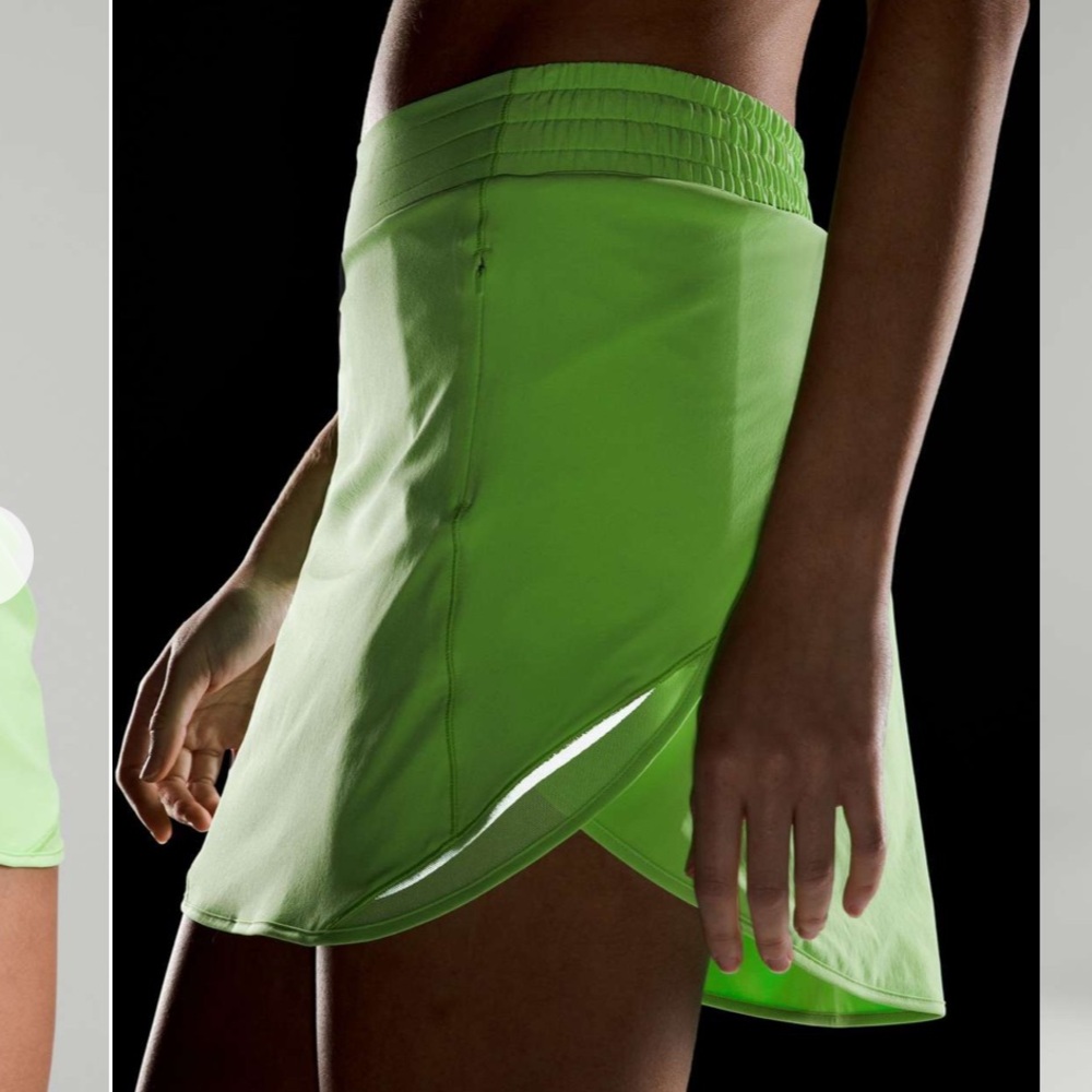 Lululemon Hotty Hot High-Rise Skirt Skort Long Scream Green Light 6 - Picture 6 of 16